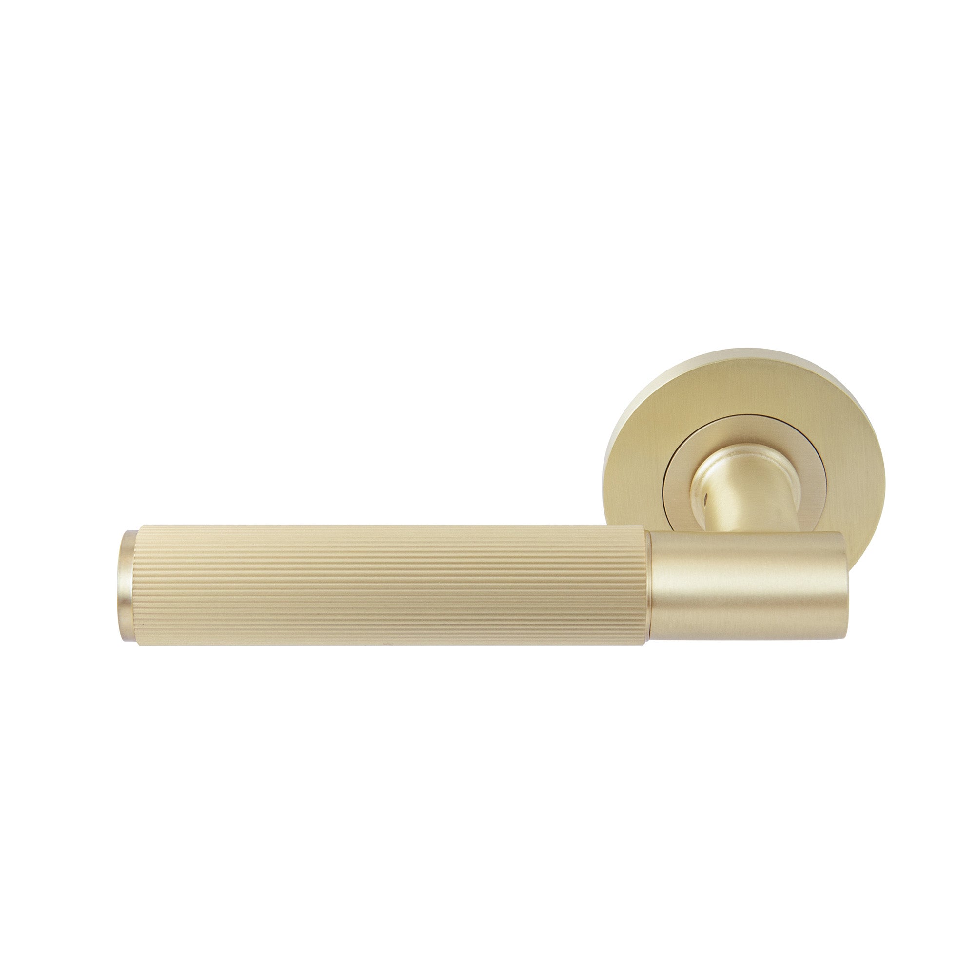 Verge Linear Knurled Collection - Unlacquered Satin Brass