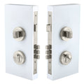 Pull Handle Double Turn Lock Round 60mm - Brushed Nickel