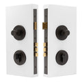 NIDO - Double Turn Lock Kit - Plain - Dark Roman Brass
