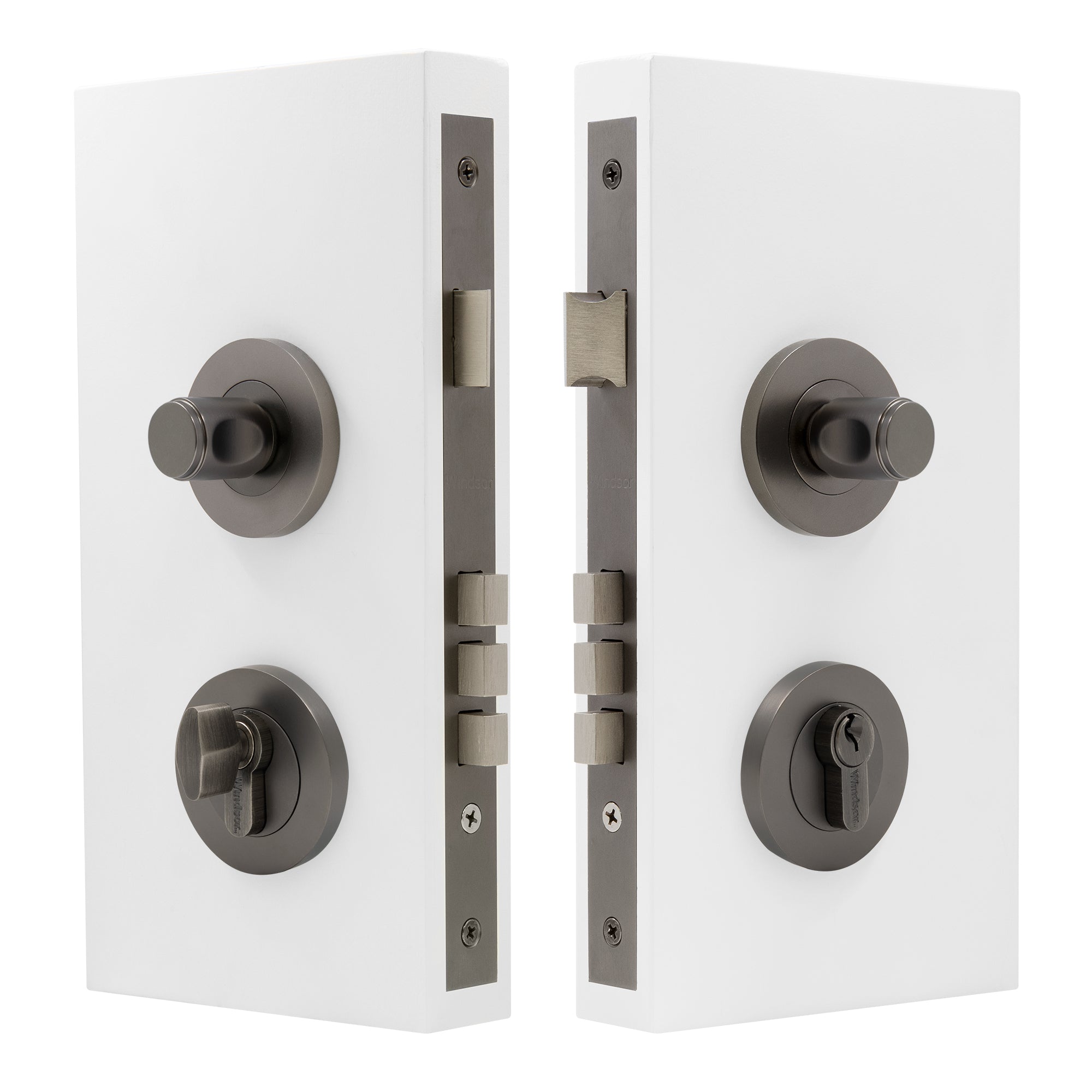 NIDO - Double Turn Lock Kit - Plain - Graphite Nickel