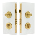 NIDO - Double Turn Lock Kit - Plain - Matt Satin Brass