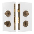 NIDO - Double Turn Lock Kit - Plain - Roman Brass