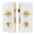 NIDO - Double Turn Lock Kit - Plain - Unlacquered Satin Brass