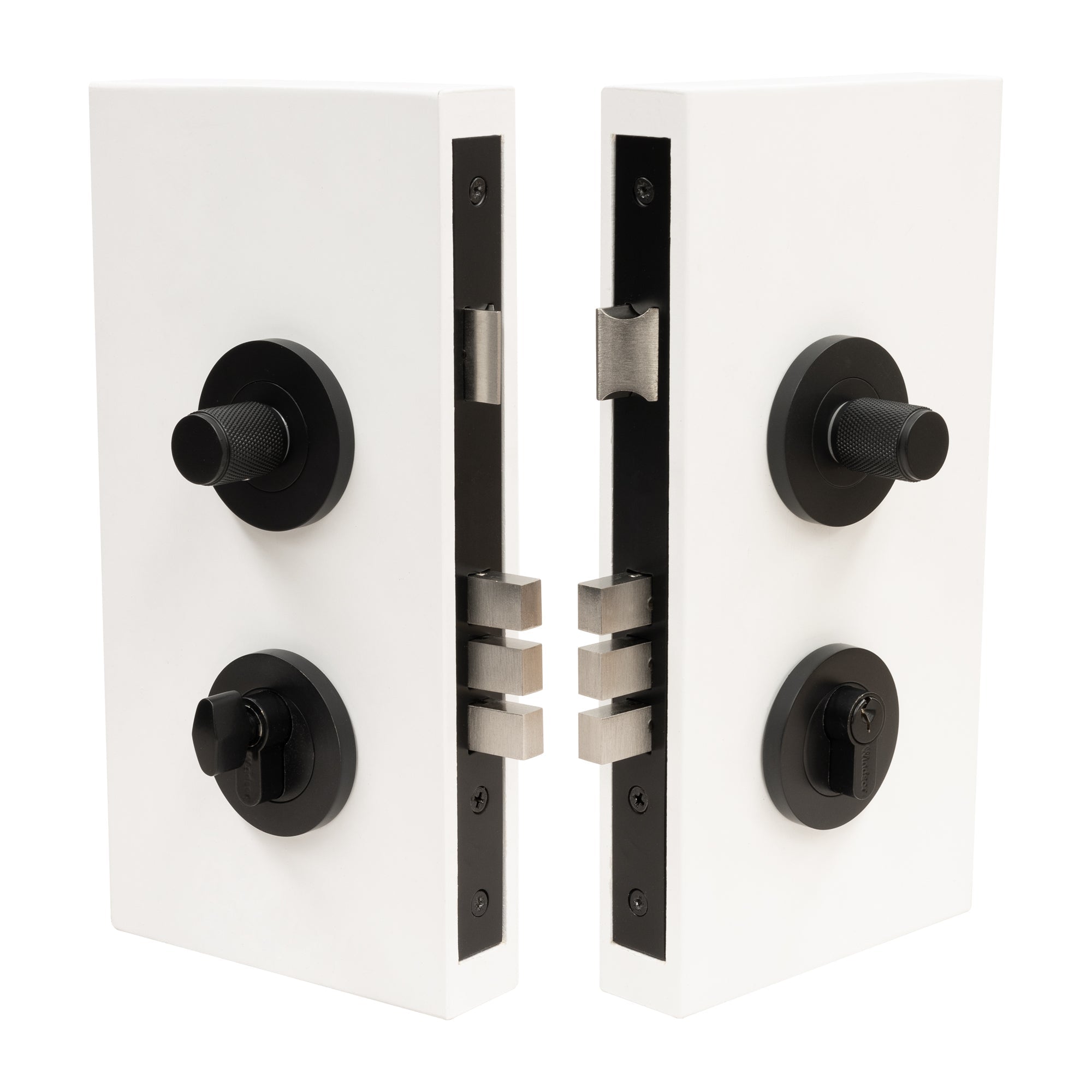 NIDO - Double Turn Lock Kit - Diamond Knurl - Black