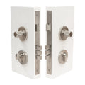 NIDO - Double Turn Lock Kit - Diamond Knurl - Brushed Nickel