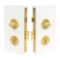 NIDO - Double Turn Lock Kit - Diamond Knurl - Matt Satin Brass