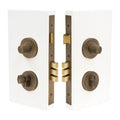 NIDO - Double Turn Lock Kit - Diamond Knurl - Roman Brass
