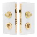 NIDO - Double Turn Lock Kit - Diamond Knurl - Unlacquered Satin Brass