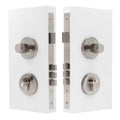 NIDO - Double Turn Lock Kit - Linear Knurl - Brushed Nickel