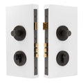NIDO - Double Turn Lock Kit - Linear Knurl - Dark Roman Brass