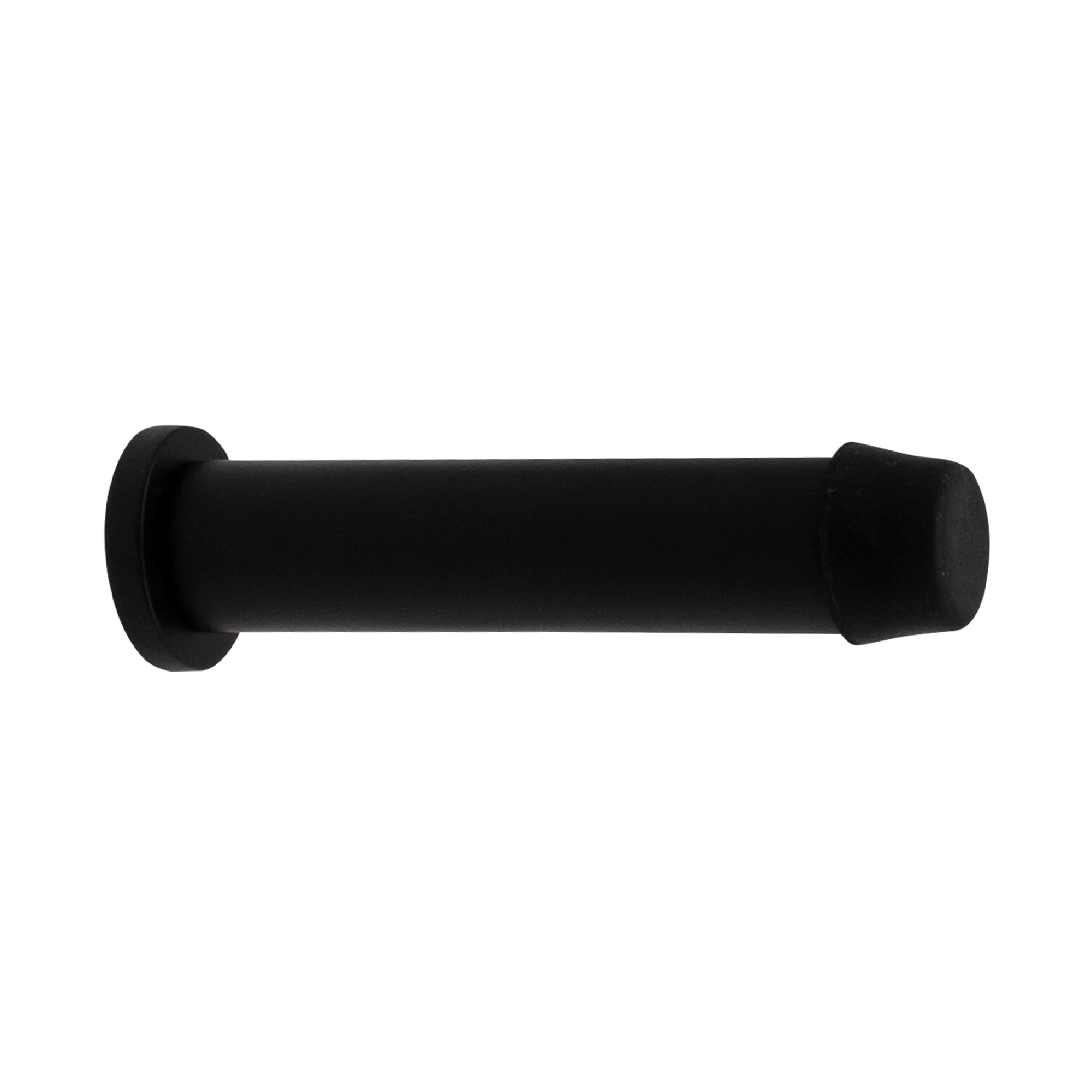 85mm Skirting Doorstop Slimline - Brass - Black