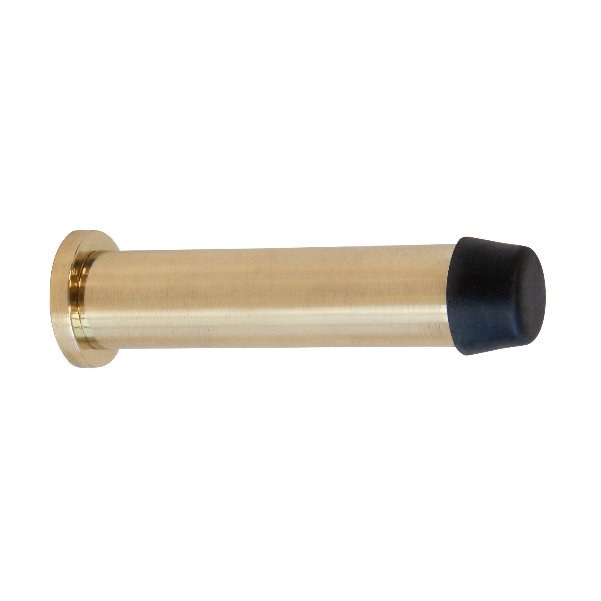 85mm Skirting Doorstop Slimline - Brass - Polished Brass