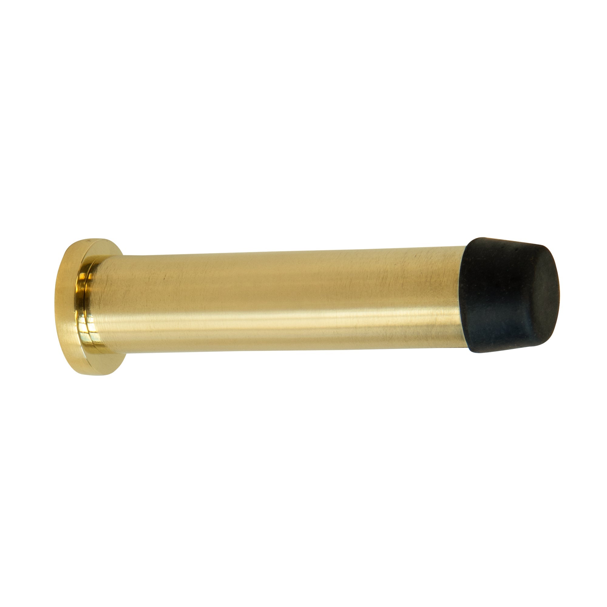 85mm Skirting Doorstop Slimline - Brass - Unlacquered Brass