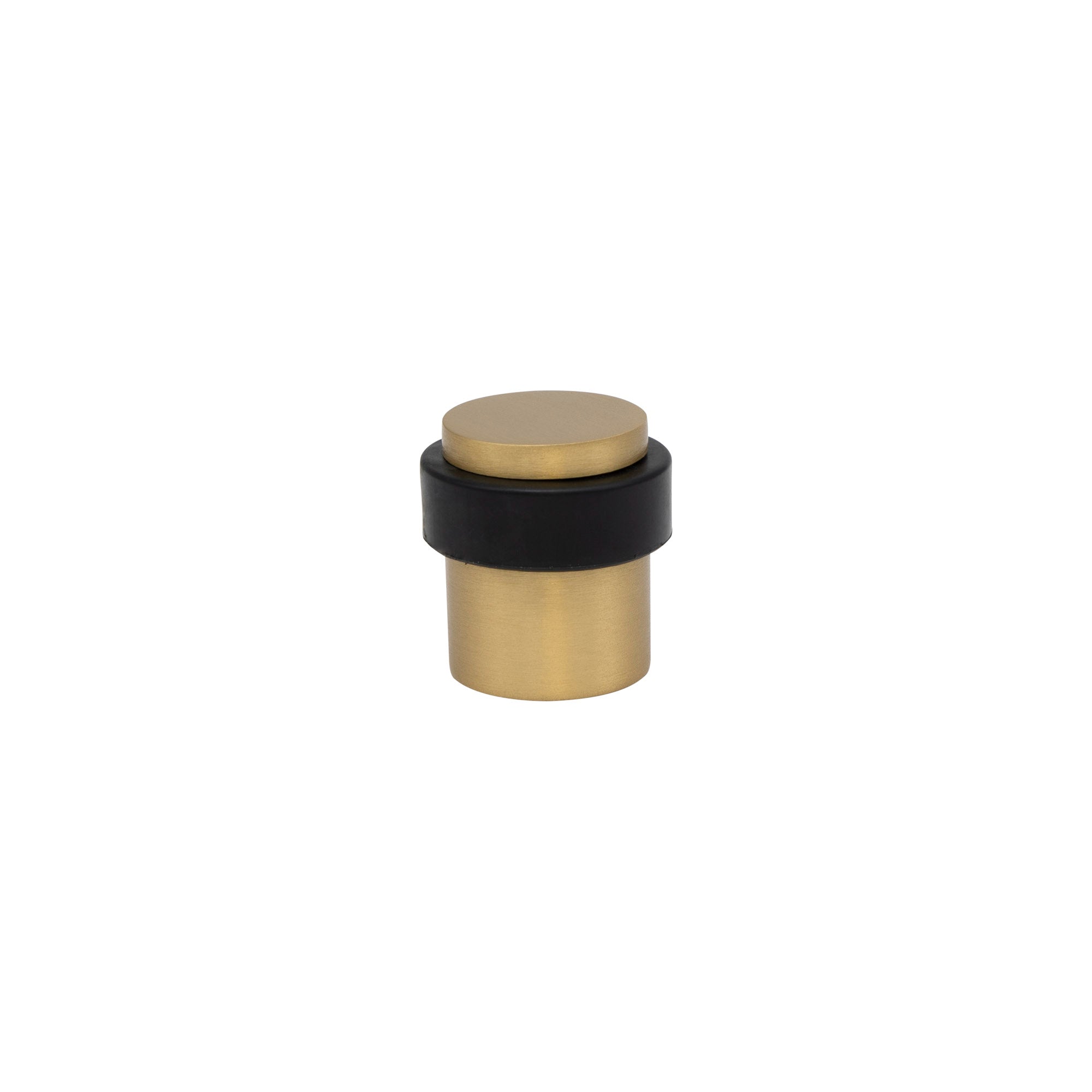 38mm Floor Mount Doorstop - Brass - Matt Satin Brass