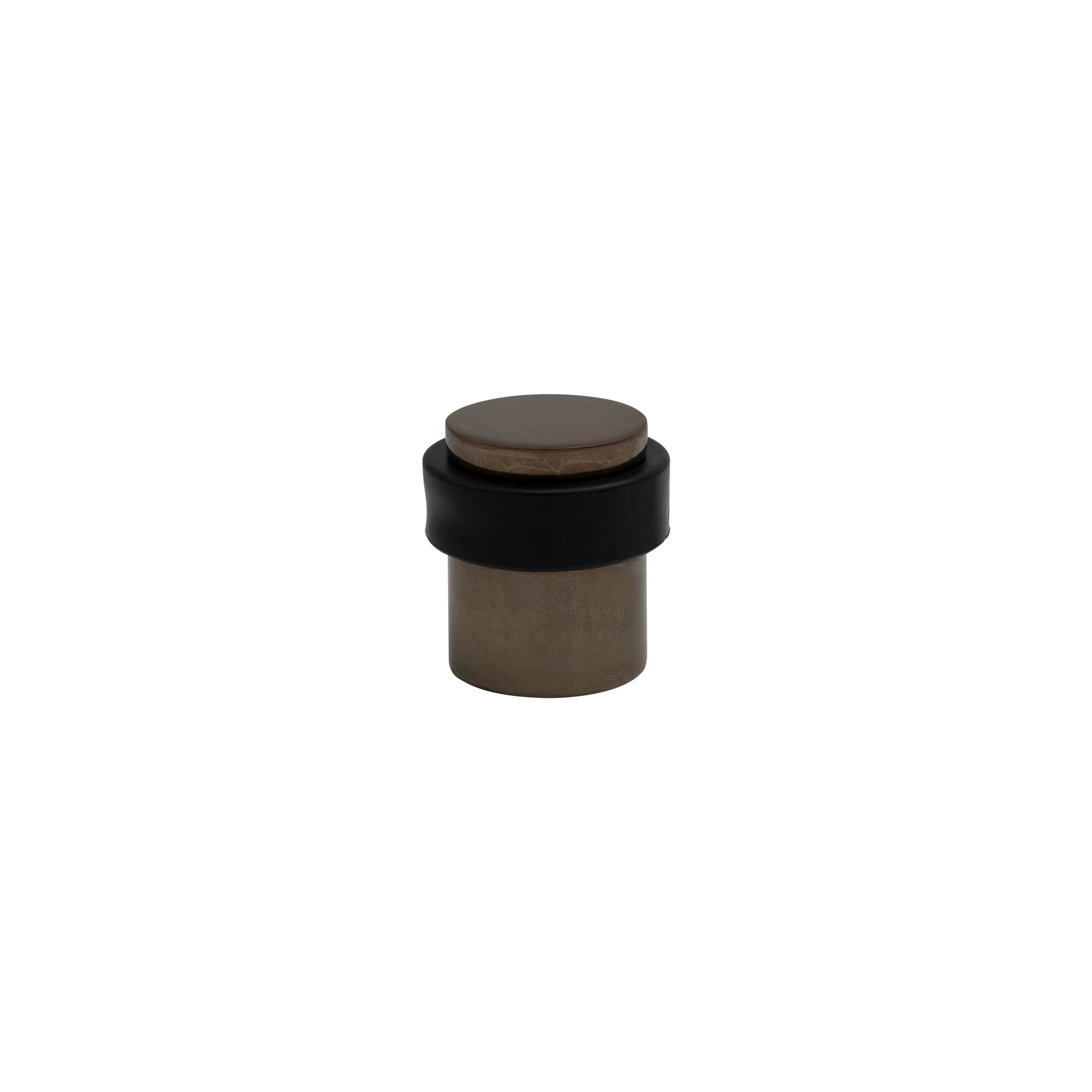 38mm Floor Mount Doorstop - Brass - Natural Bronze