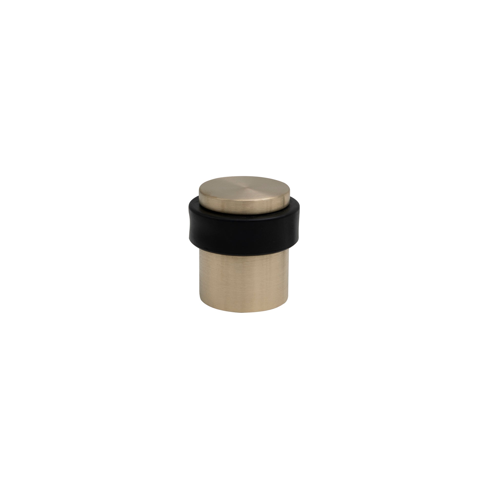 38mm Floor Mount Doorstop - Brass - Unlacquered Satin Brass