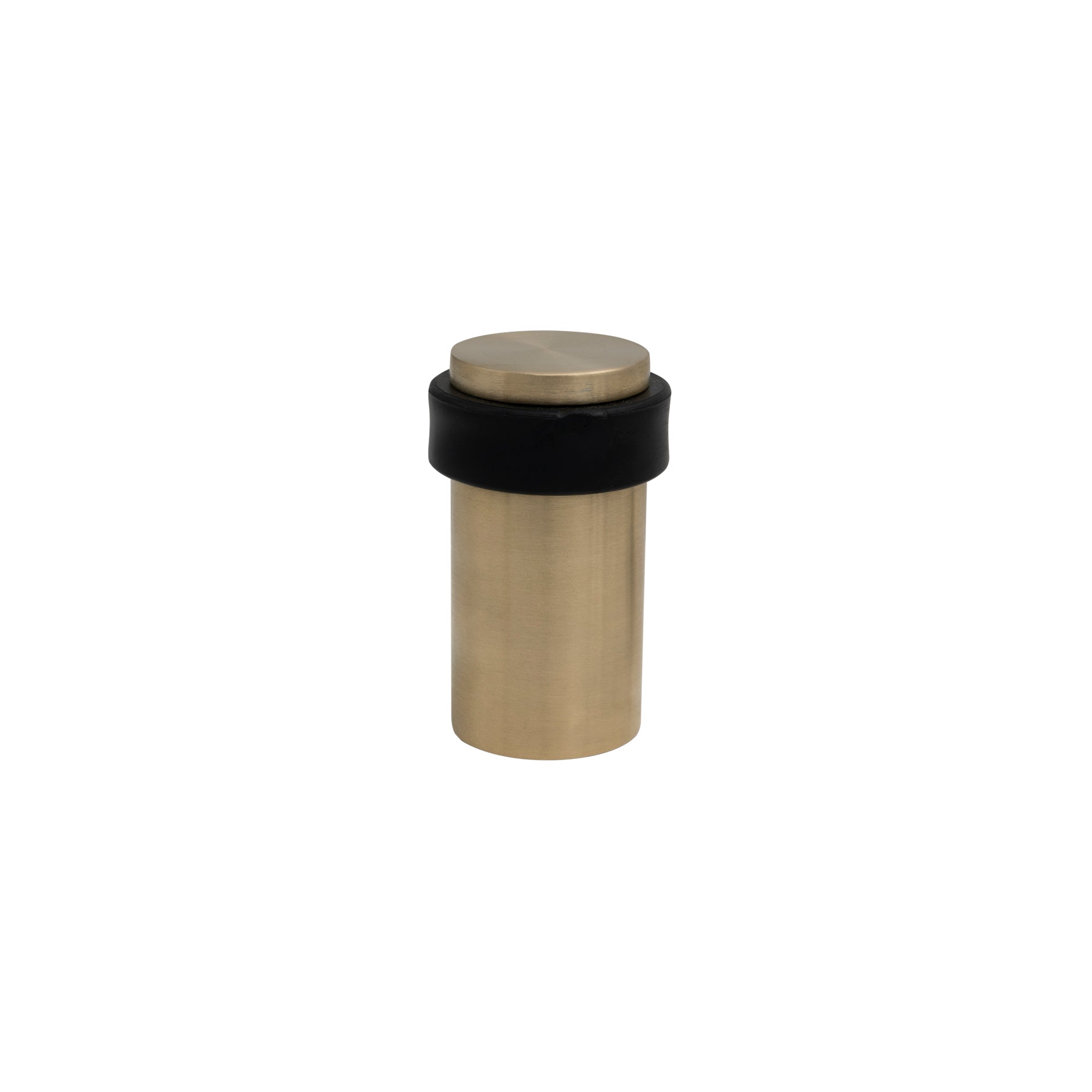 60mm Floor Mount Doorstop - Unlacquered Satin Brass
