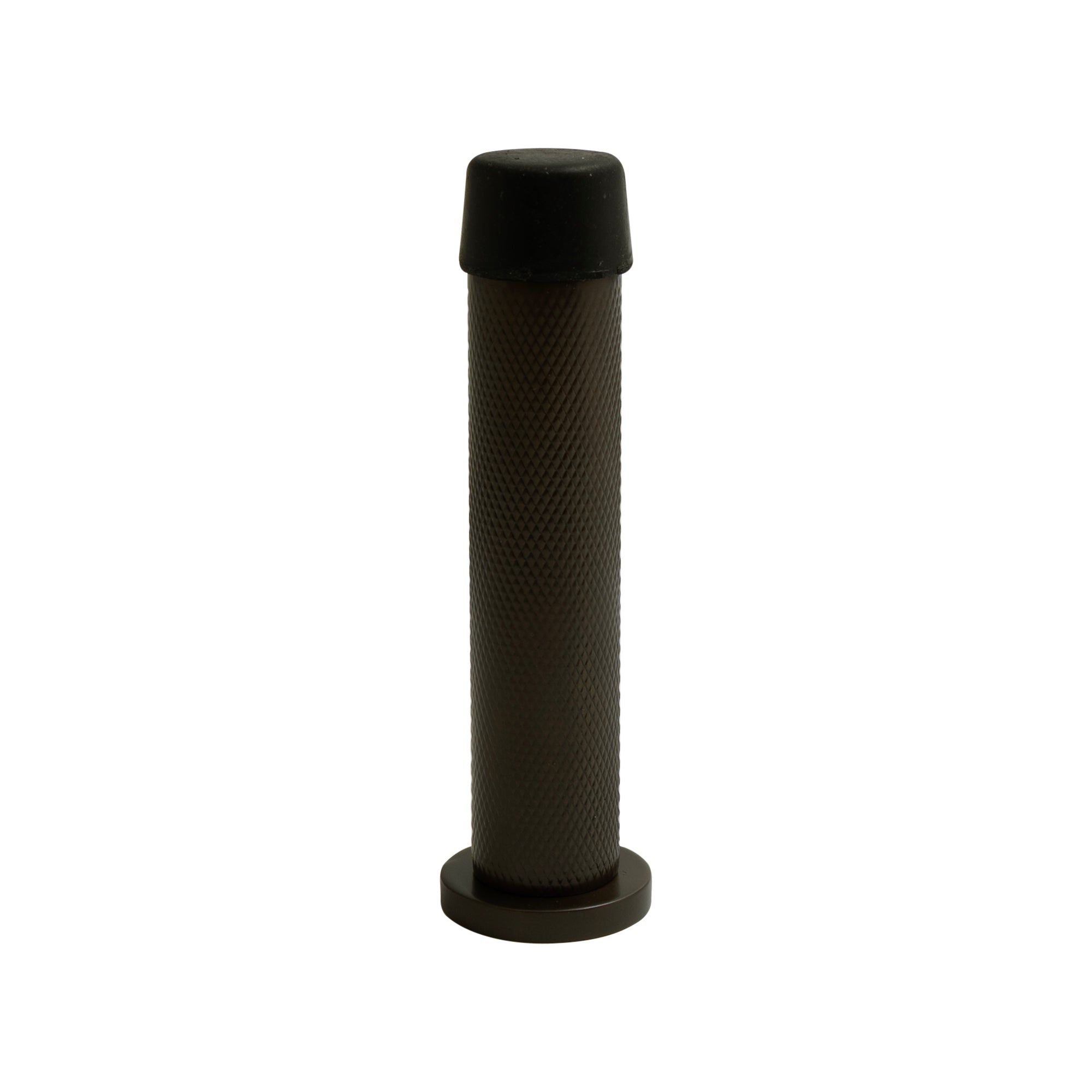 85mm Skirting Doorstop Slimline - Diamond Knurl - Cocoa Bronze