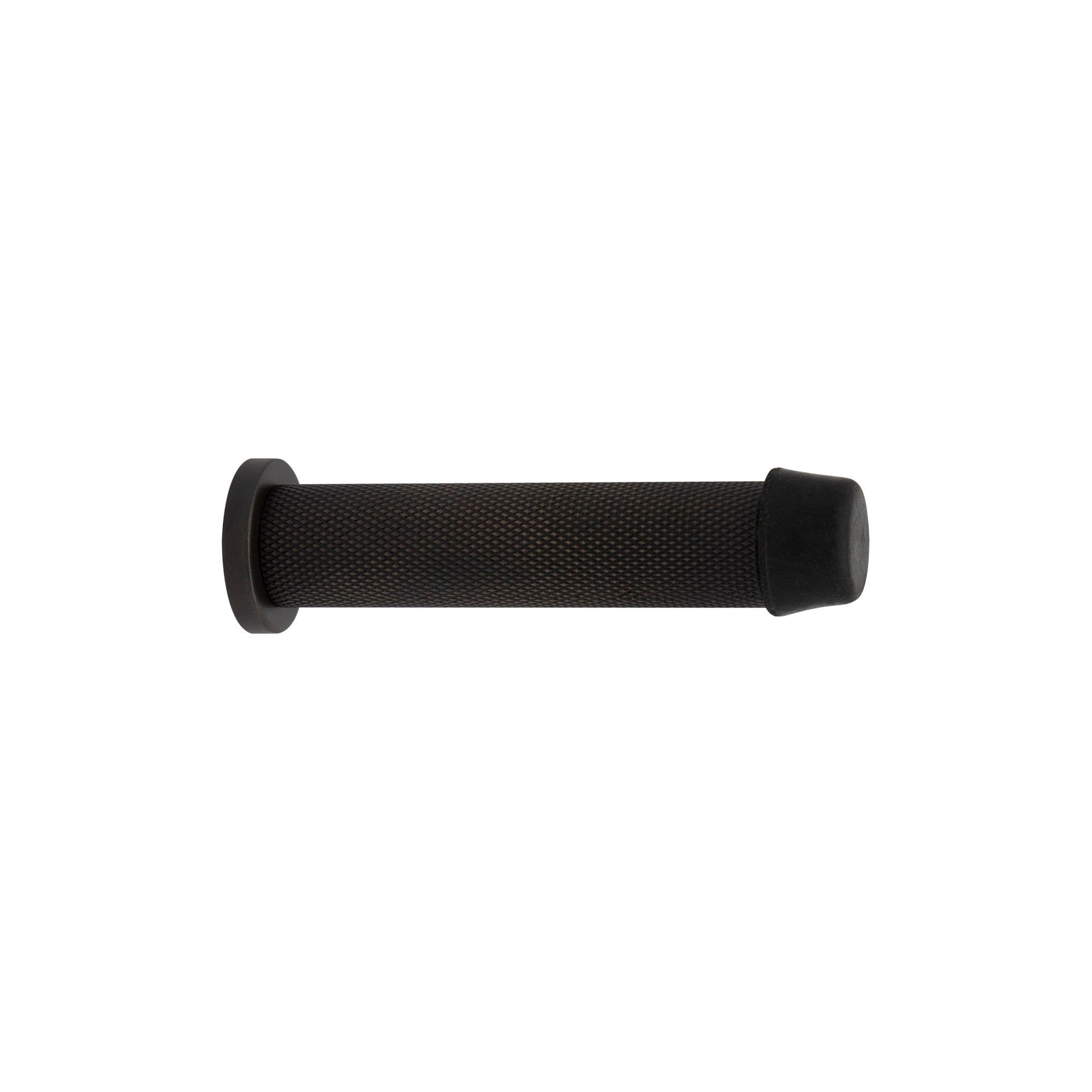 85mm Skirting Doorstop Slimline - Diamond Knurl - Dark Roman Brass