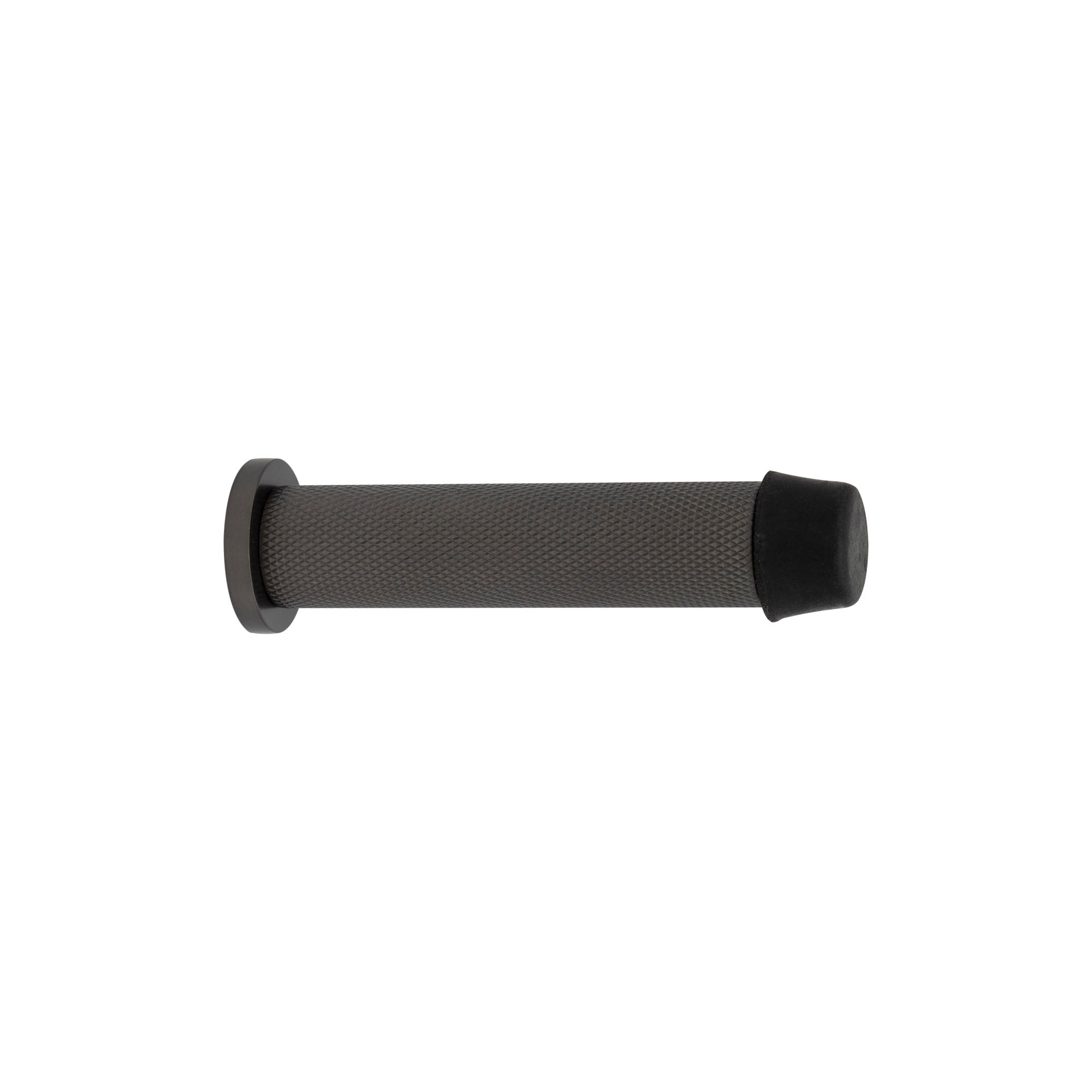 85mm Skirting Doorstop Slimline - Diamond Knurl - Graphite Nickel