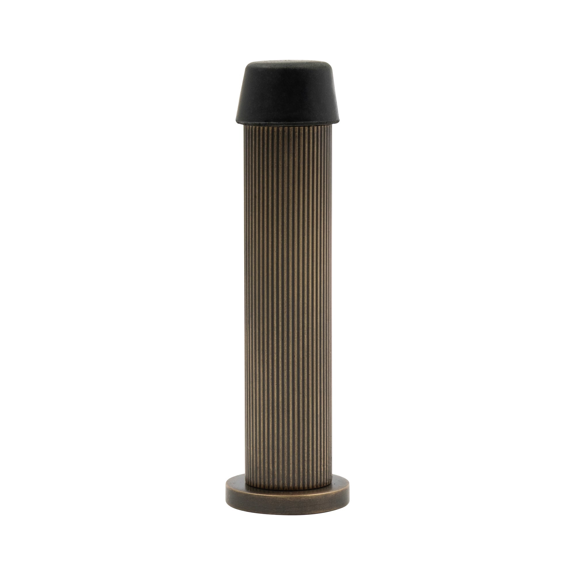 85mm Skirting Doorstop Slimline - Linear Knurl - Oil Rubbed Bronze