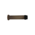 85mm Skirting Doorstop Slimline - Linear Knurl - Roman Brass