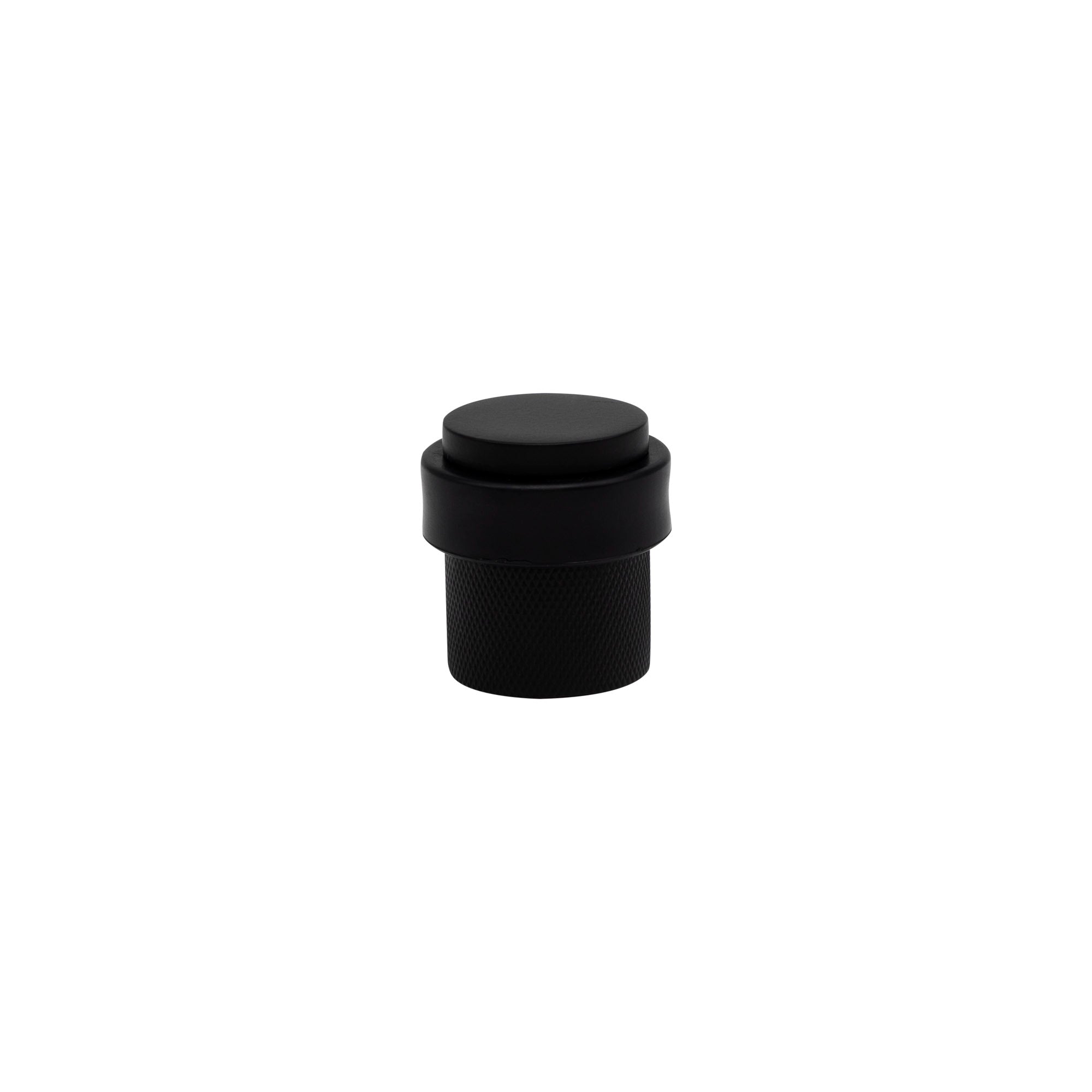 38mm Floor Mount Doorstop - Diamond Knurl - Black