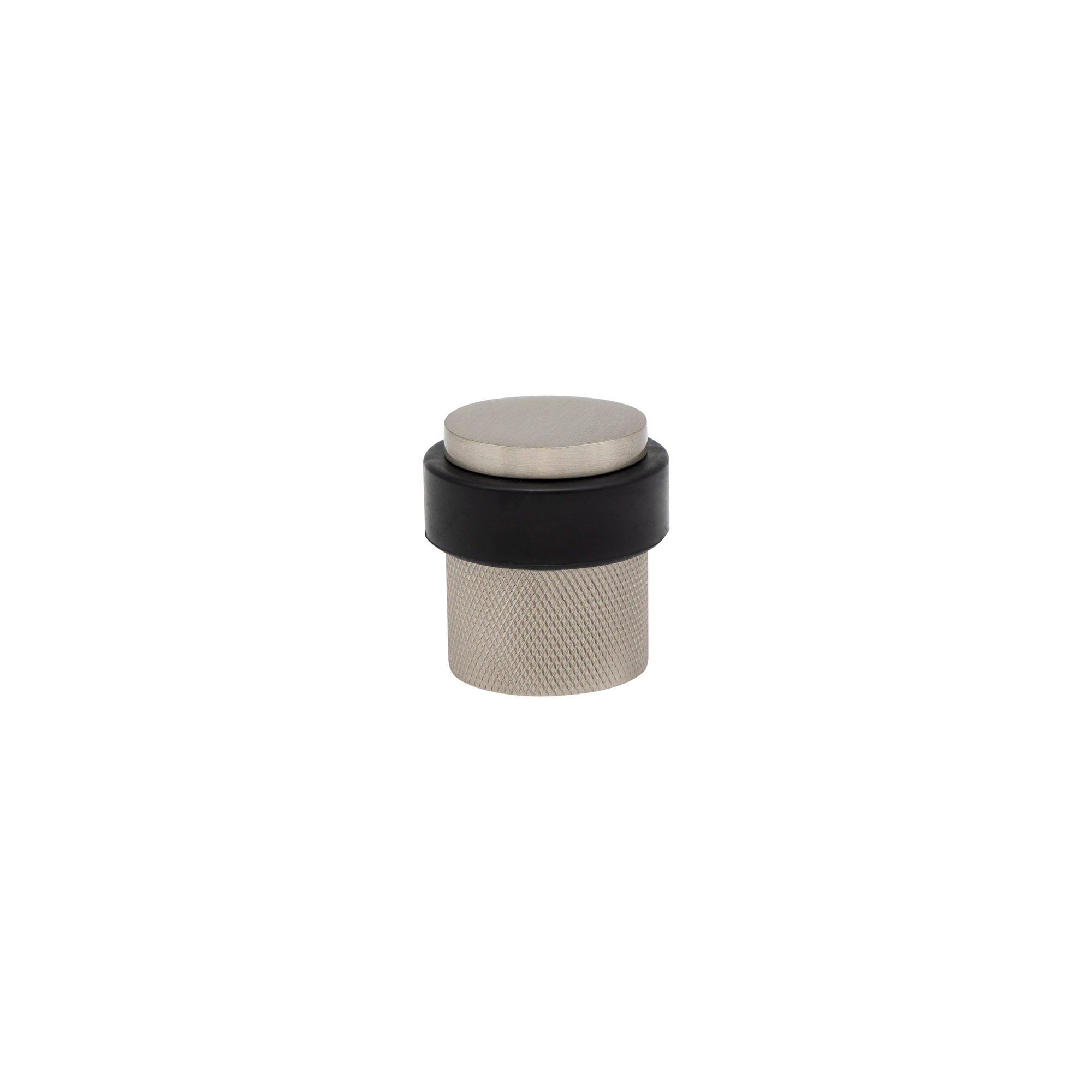 38mm Floor Mount Doorstop - Diamond Knurl - Brushed Nickel