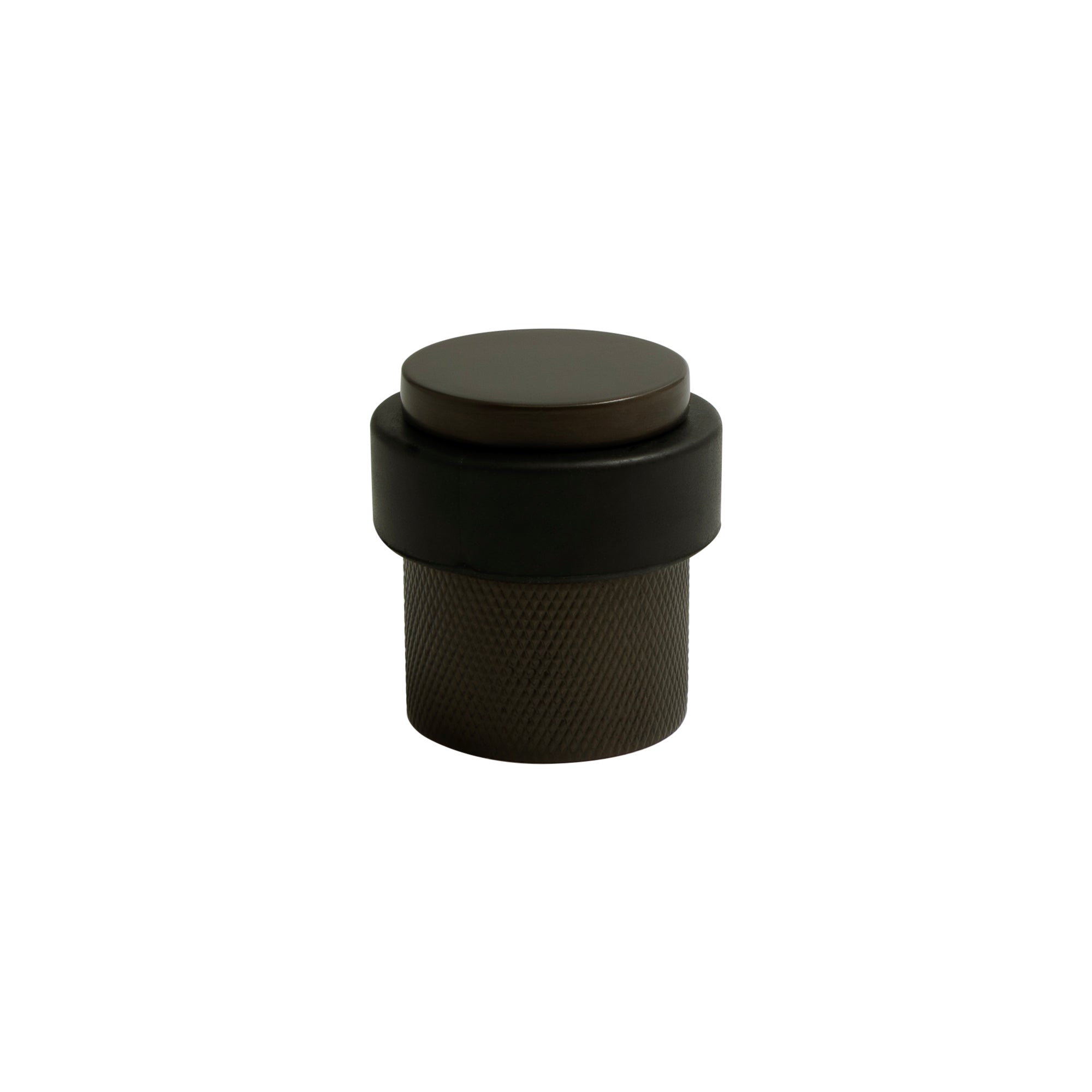 38mm Floor Mount Doorstop - Diamond Knurl - Cocoa Bronze