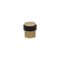 38mm Floor Mount Doorstop - Diamond Knurl - Matt Satin Brass