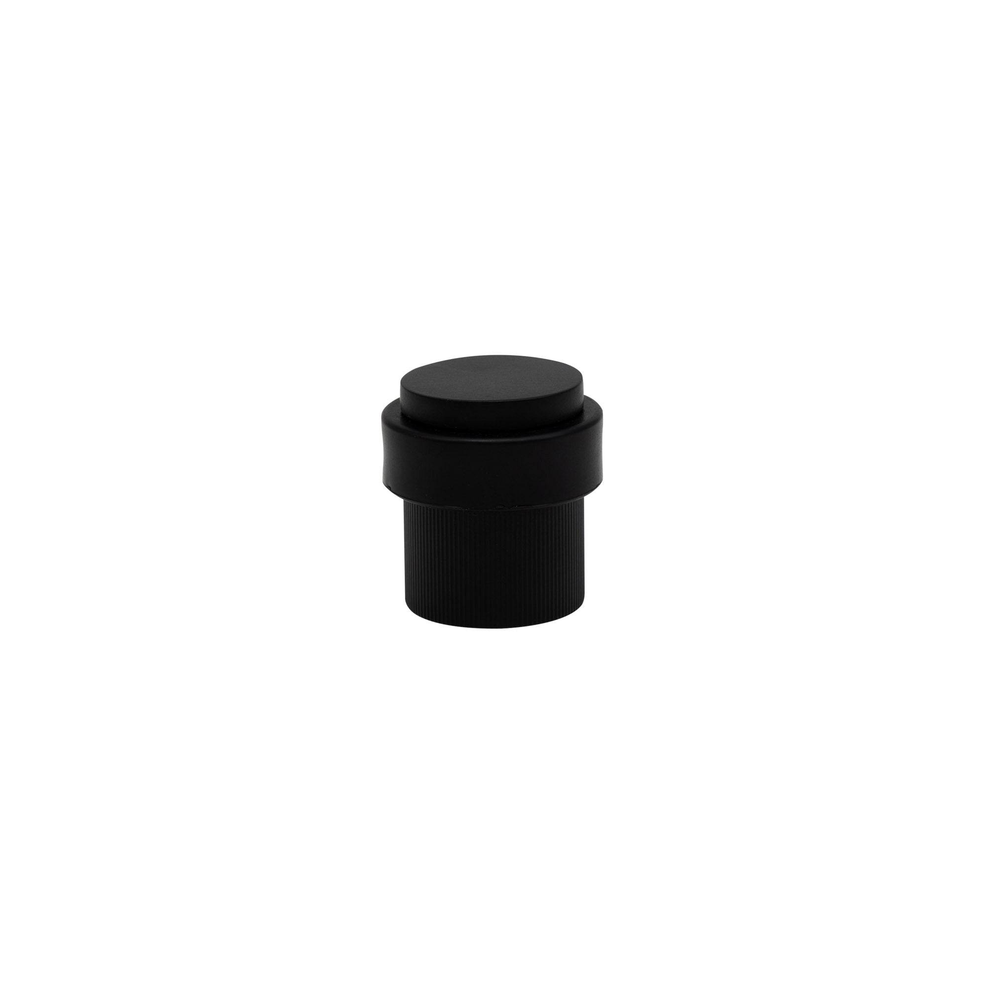 38mm Floor Mount Doorstop - Linear Knurl - Black