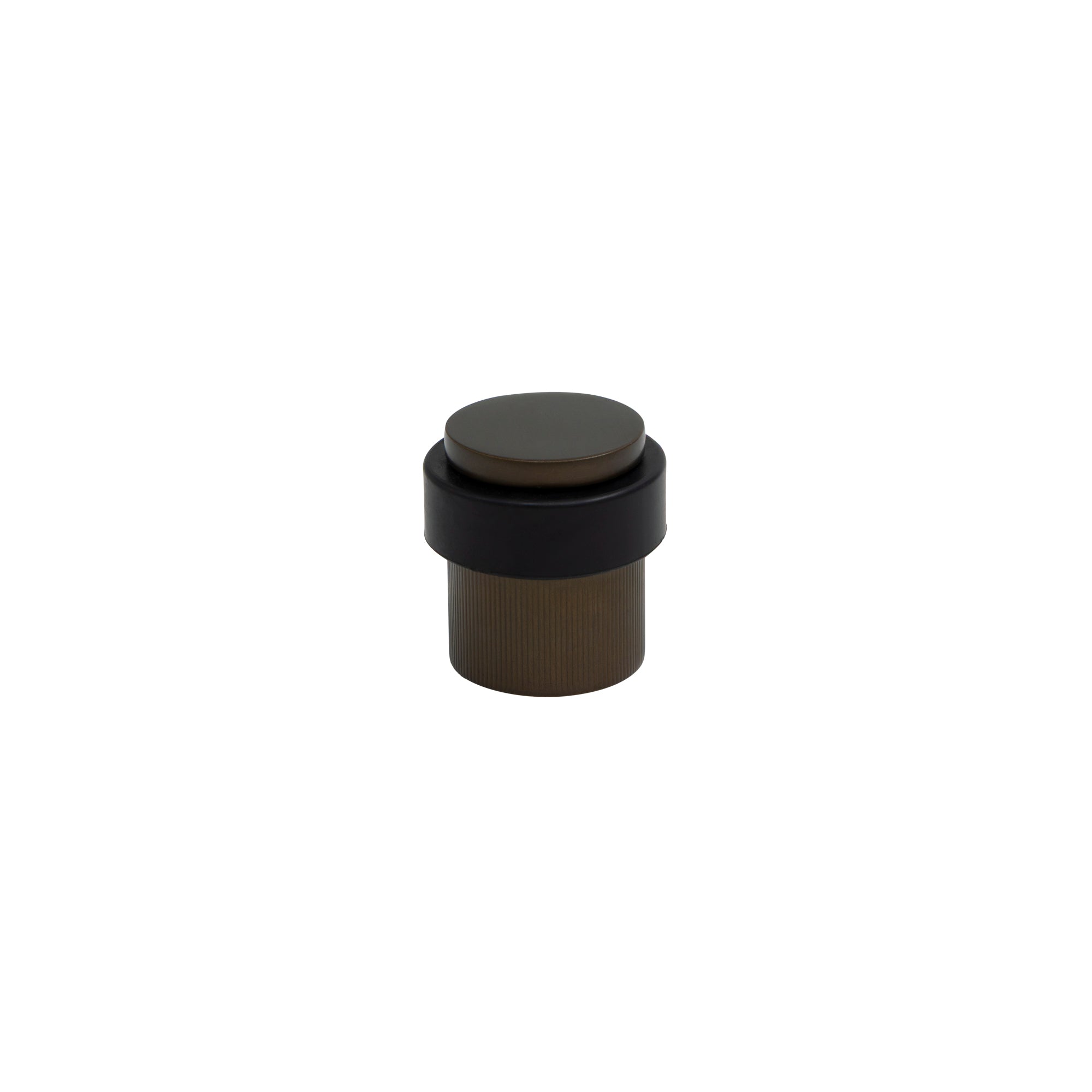 38mm Floor Mount Doorstop - Linear Knurl - Cocoa Bronze