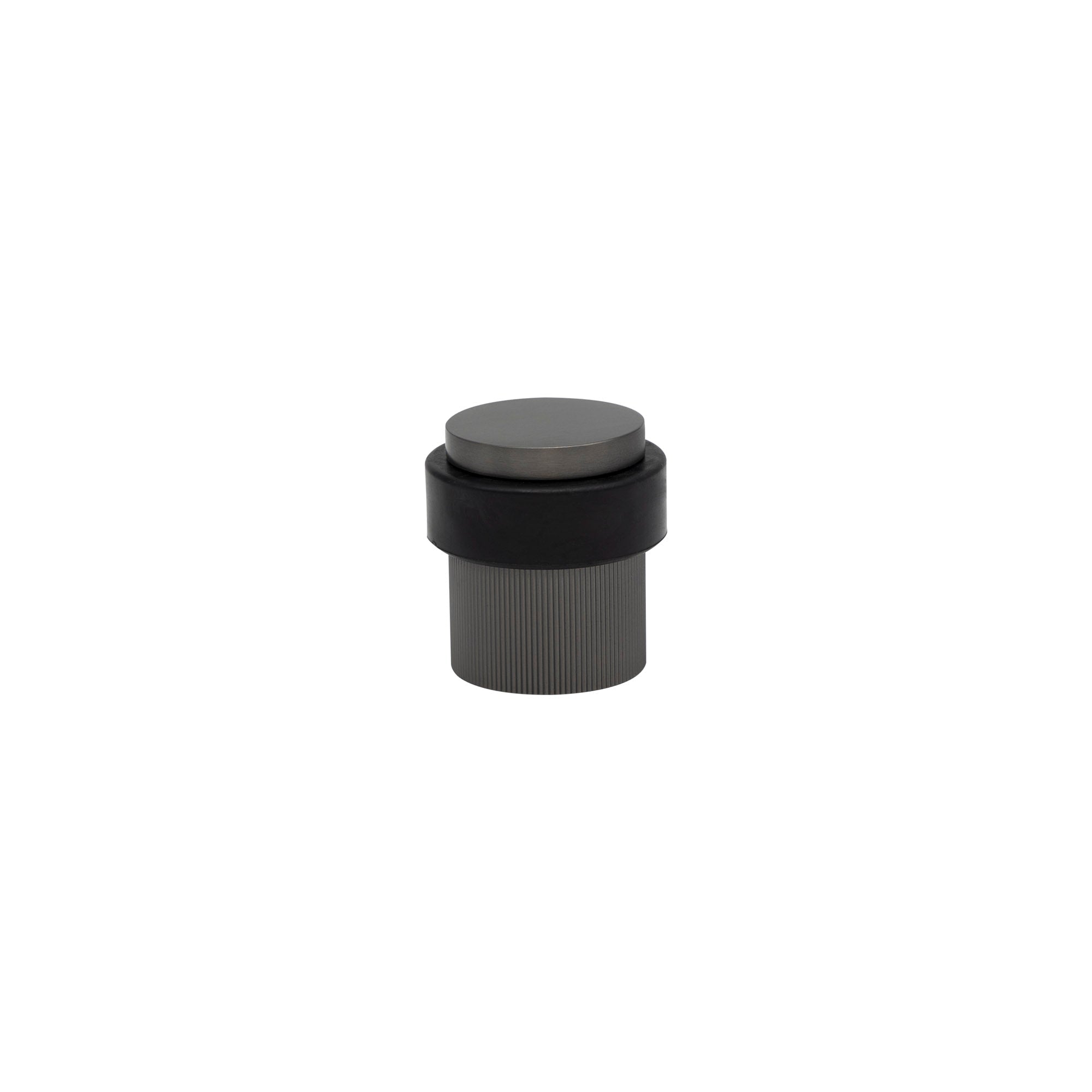 38mm Floor Mount Doorstop - Linear Knurl - Graphite Nickel