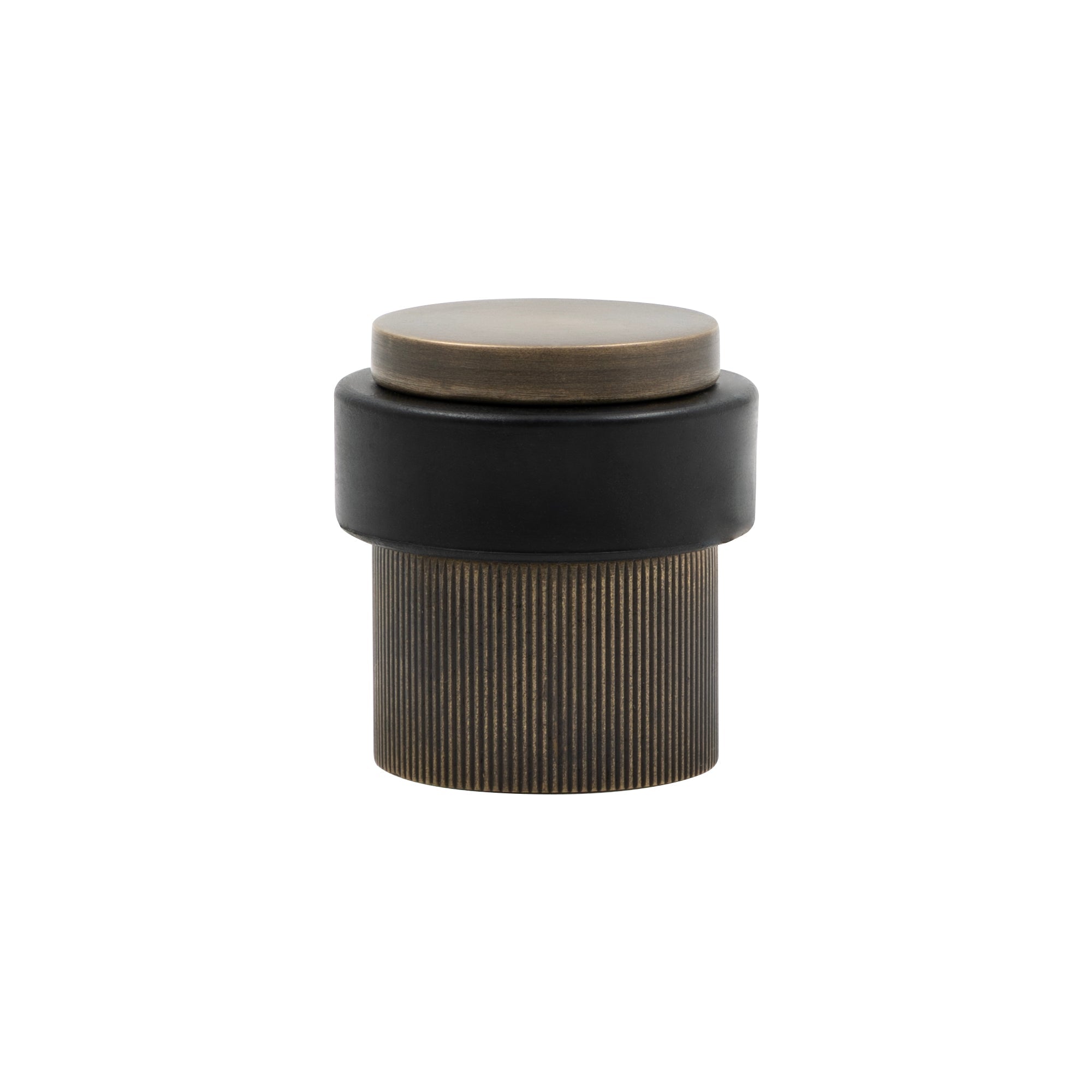38mm Floor Mount Doorstop - Linear Knurl - Oil Rubbed Bronze