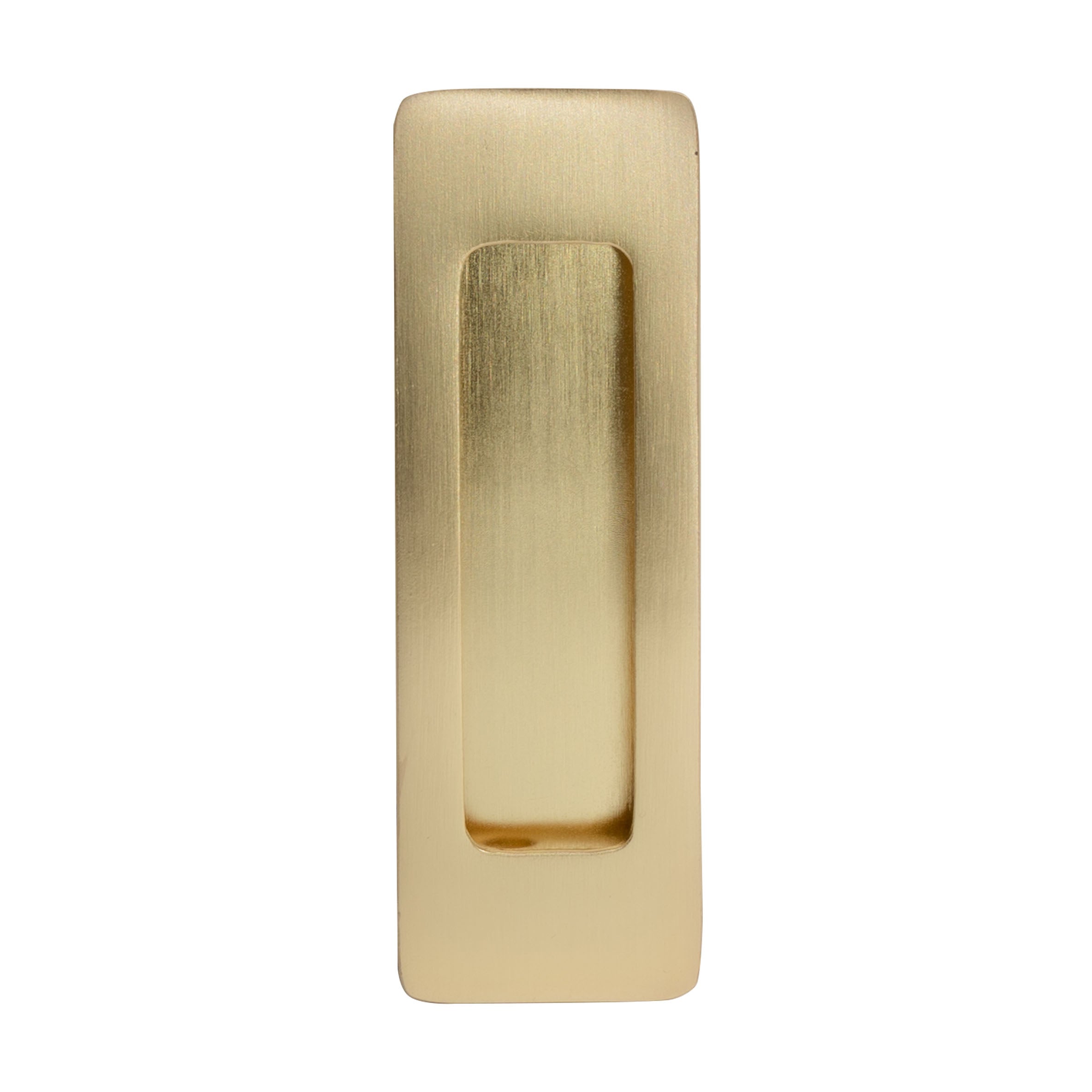 126x42mm Flushpull 96mm crs - Matt Satin Brass