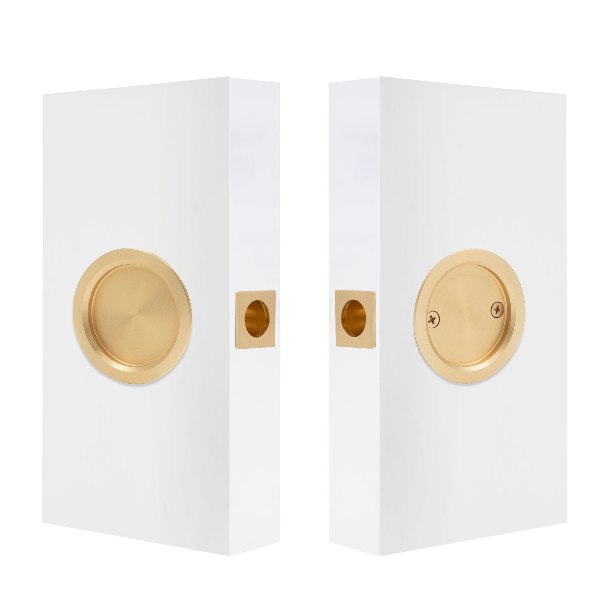 Cavity-Suite Passage Kit Round - Matt Satin Brass
