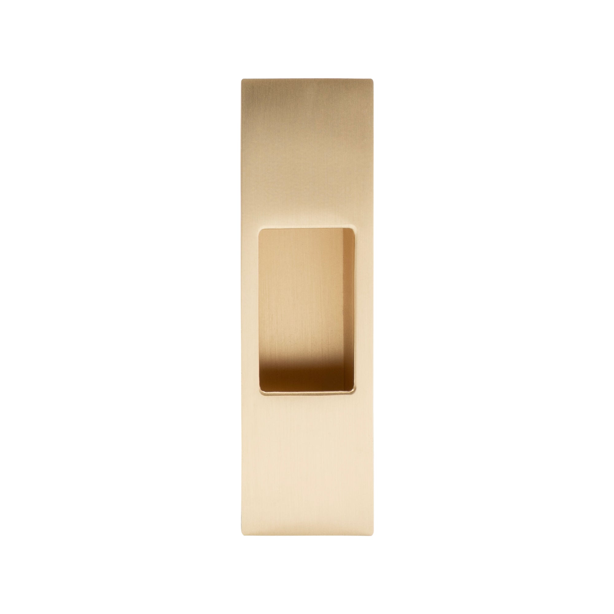 Sliding Door Edge Pull - Zinc - Matt Satin Brass
