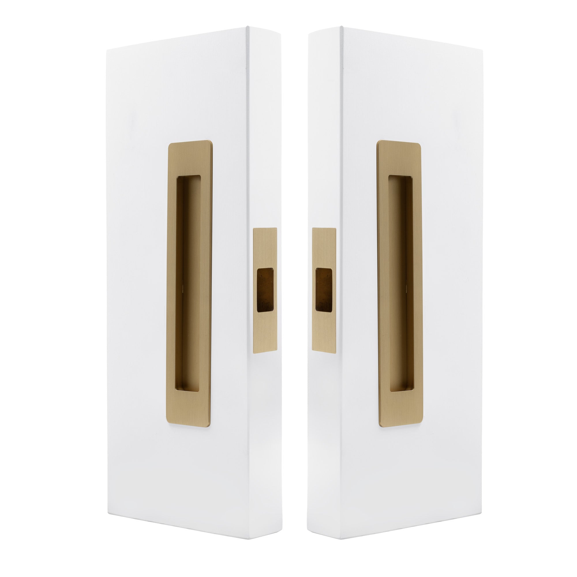 LUME - Passage Set - 200mm - Matt Satin Brass
