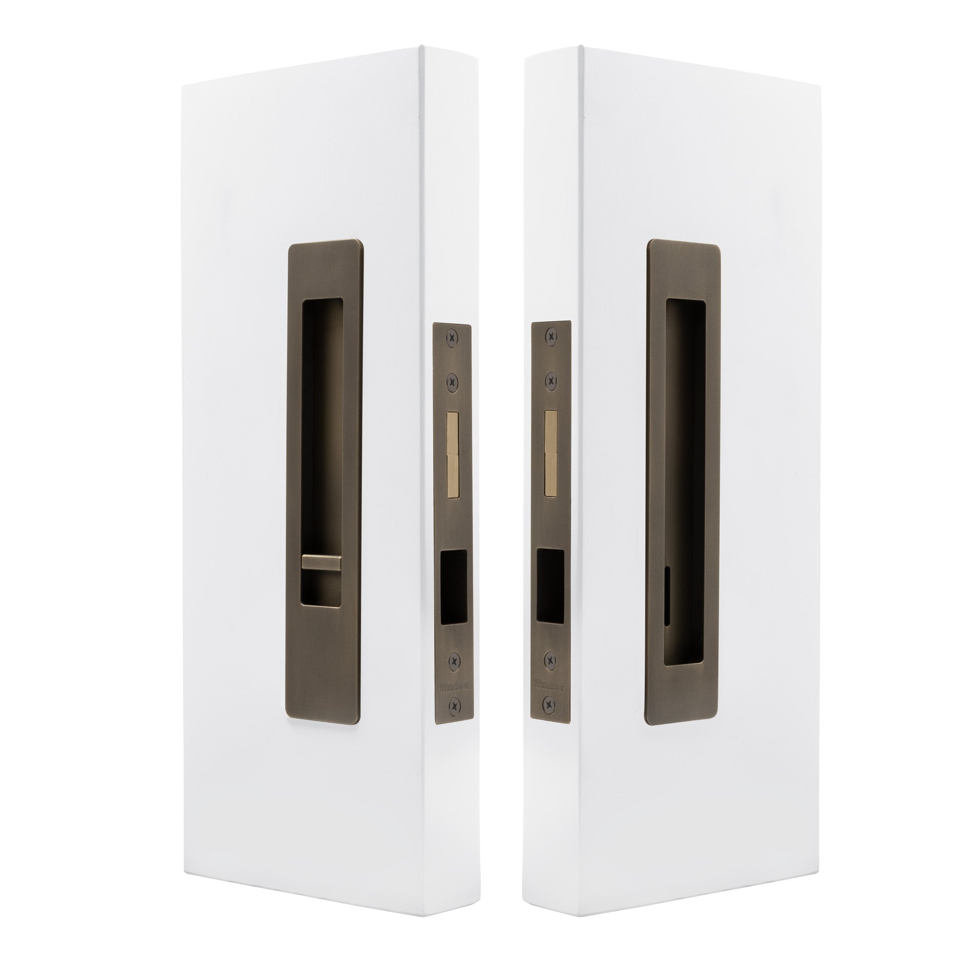 LUME - Privacy Set - 35mm Doors - Integrated - Snib/Release - 200mm - Roman Brass