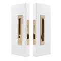 LUME - Privacy Set - 35mm Doors - Integrated - Snib/Release - 200mm - Unlacquered Satin Brass