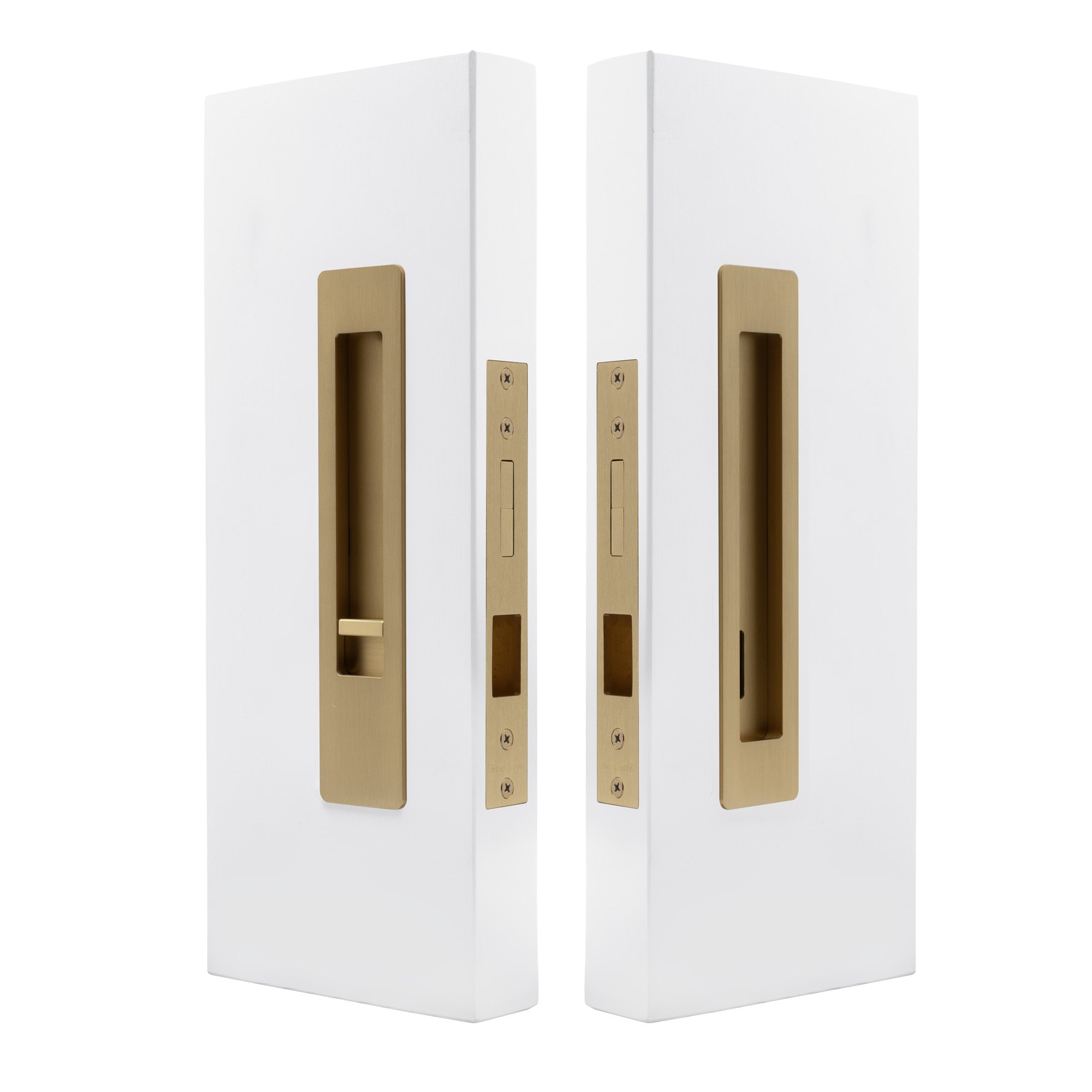 LUME - Privacy Set - Integrated - Snib/Release - 200mm - Matt Satin Brass