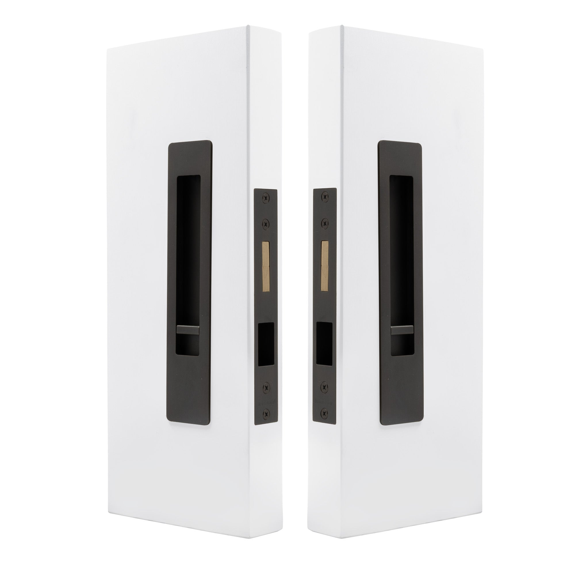 LUME - Latching Set - 35mm Doors - Integrated - Snib/Snib - 200mm - Dark Roman Brass