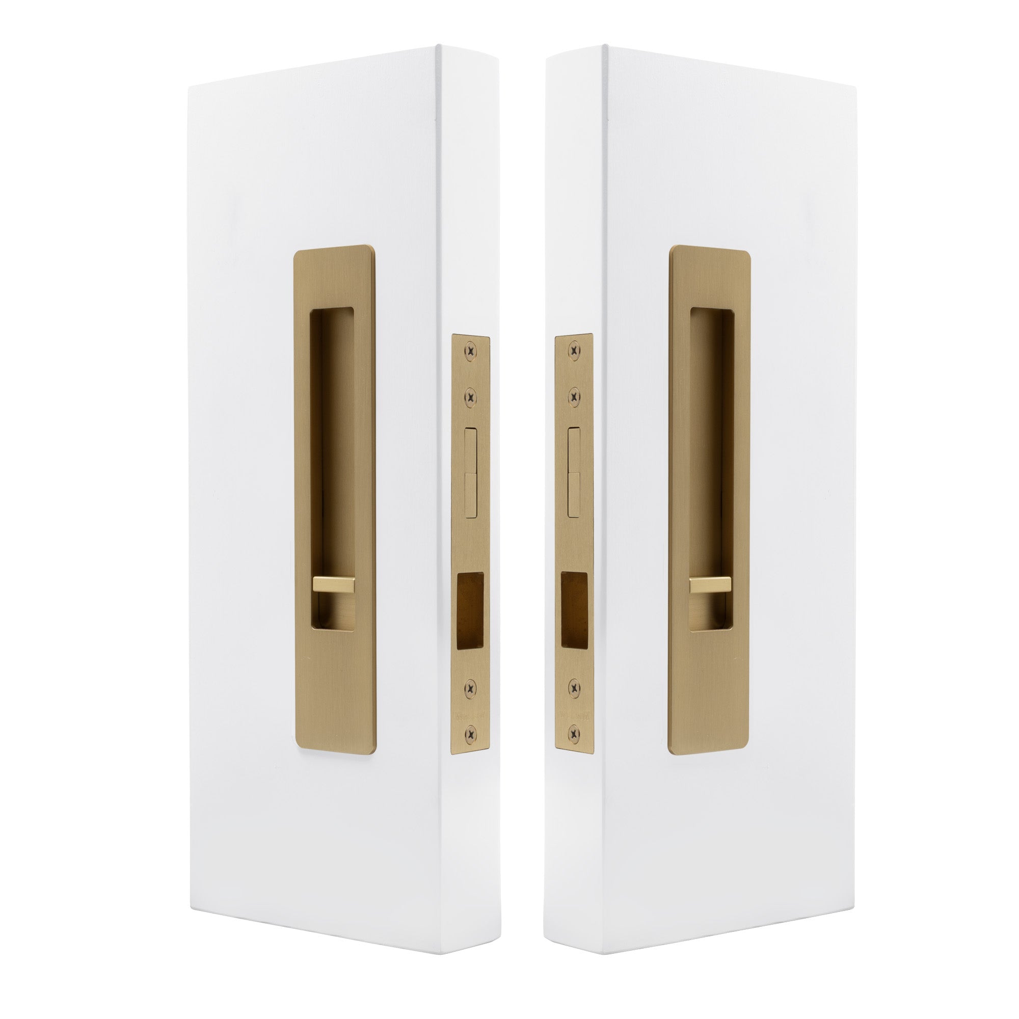 LUME - Latching Set - 35mm Doors - Integrated - Snib/Snib - 200mm - Matt Satin Brass
