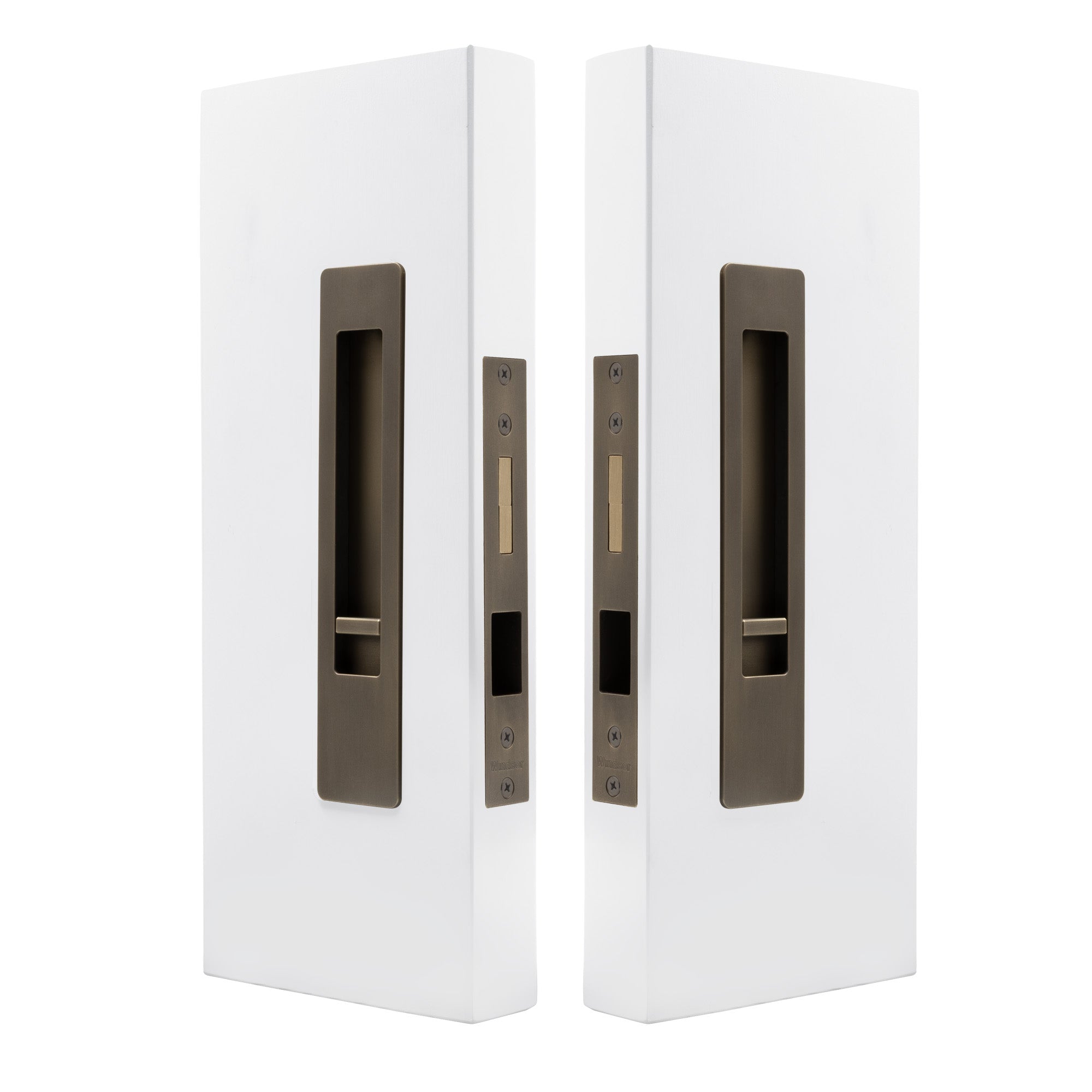 LUME - Latching Set - 35mm Doors - Integrated - Snib/Snib - 200mm - Roman Brass