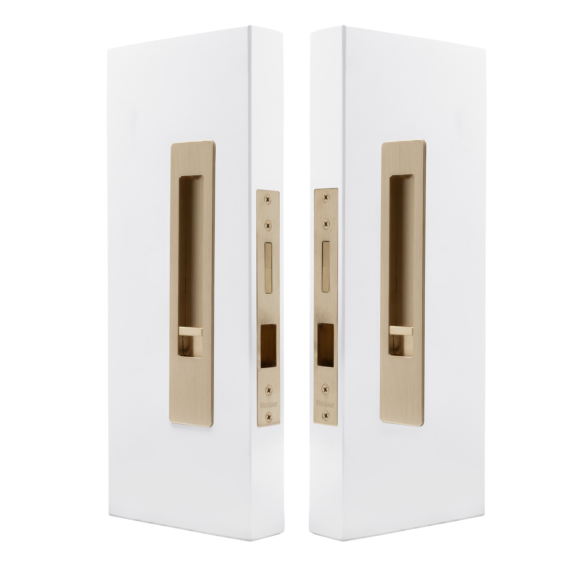 LUME - Latching Set - Integrated - Snib/Snib - 200mm - Unlacquered Satin Brass