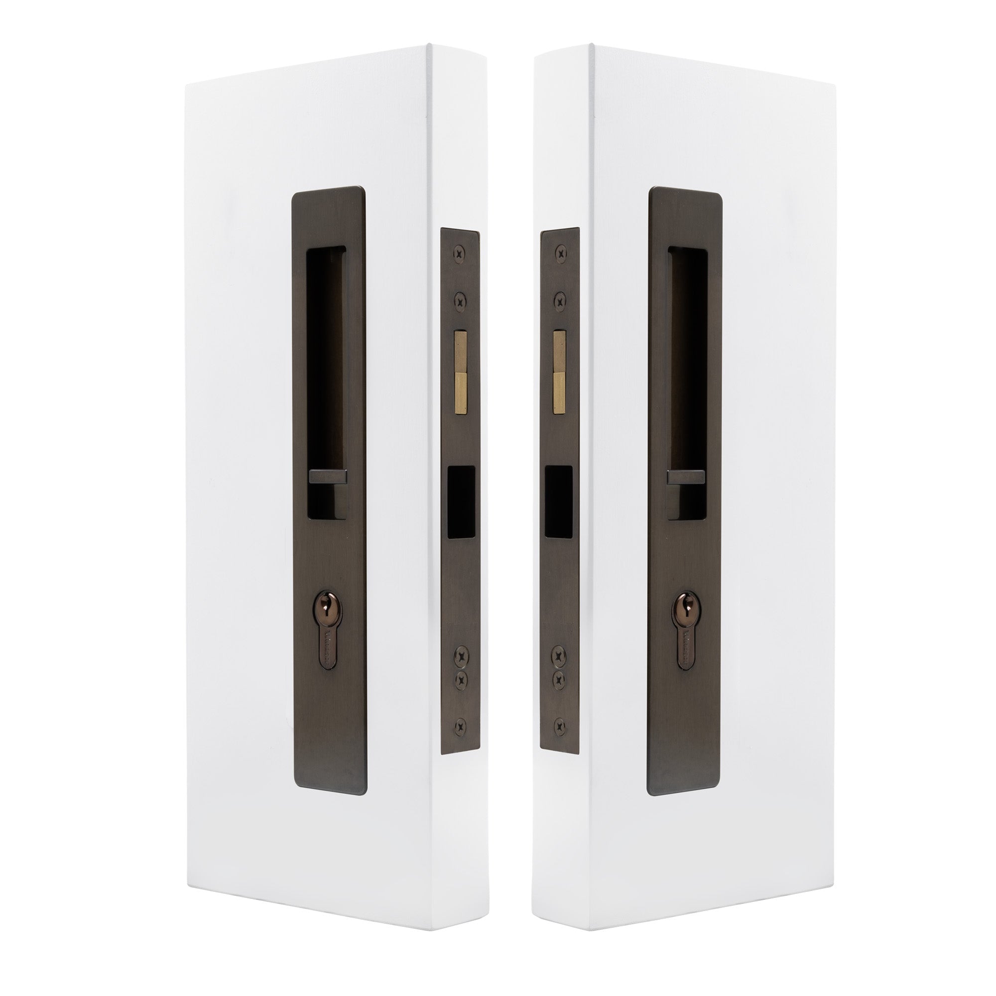 LUME - Locking Set - Key/Key - Integrated - 250mm - 35-37mm Doors - Antique Bronze