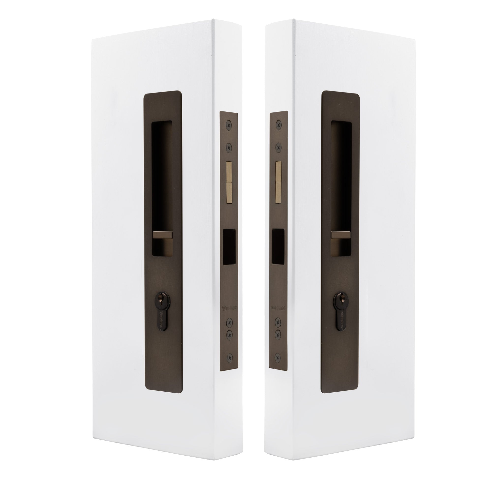 LUME - Locking Set - Key/Key - Integrated - 250mm - 35-37mm Doors - Cocoa Bronze