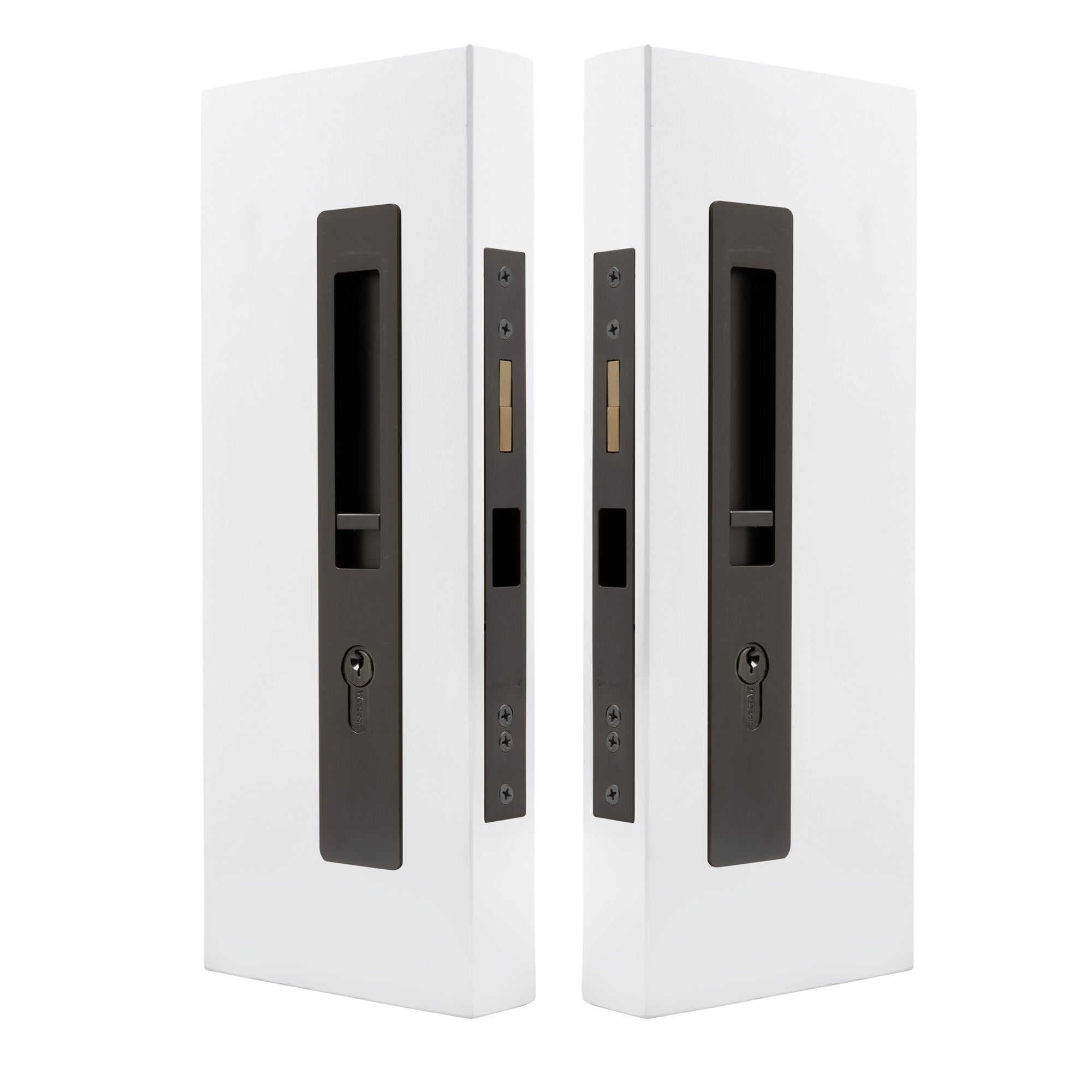 LUME - Locking Set - Key/Key - Integrated - 250mm - 35-37mm Doors - Graphite Nickel