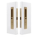 LUME - Locking Set - Key/Key - Integrated - 250mm - 43-50mm Doors - Matt Satin Brass
