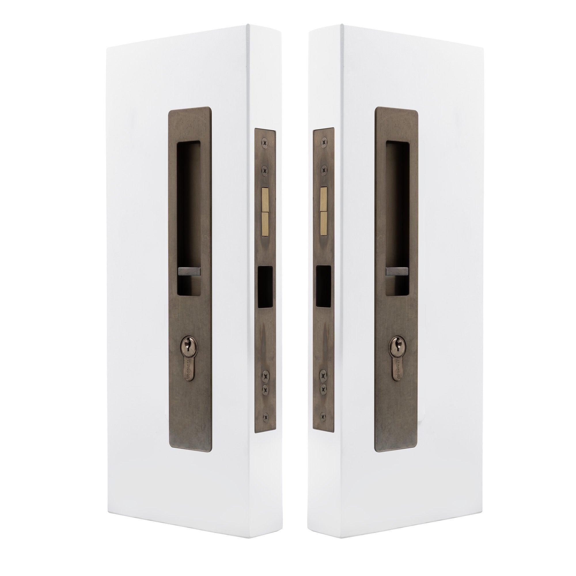 LUME - Locking Set - Key/Key - Integrated - 250mm - 43-50mm Doors - Natural Bronze